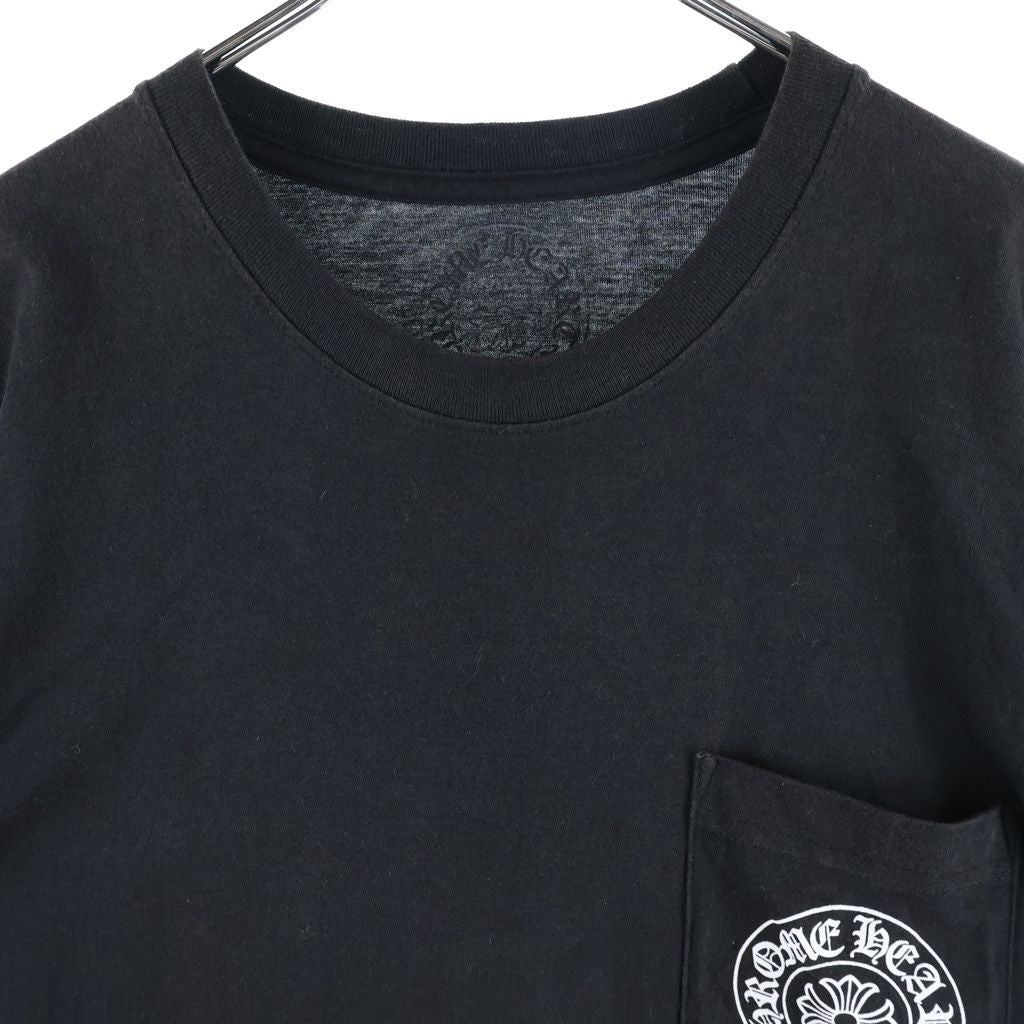 Chrome Hearts Horseshoe Short Sleeve Tee Print Pocket T-Shirt Black — view 3