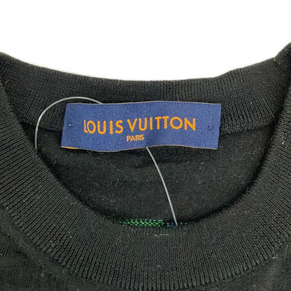 Louis Vuitton Short Sleeve Sweater Noy Black White Multi Crew L — view 3