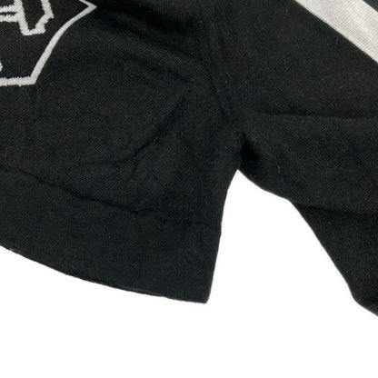 Louis Vuitton Short Sleeve Sweater Noy Black White Multi Crew L — view 8