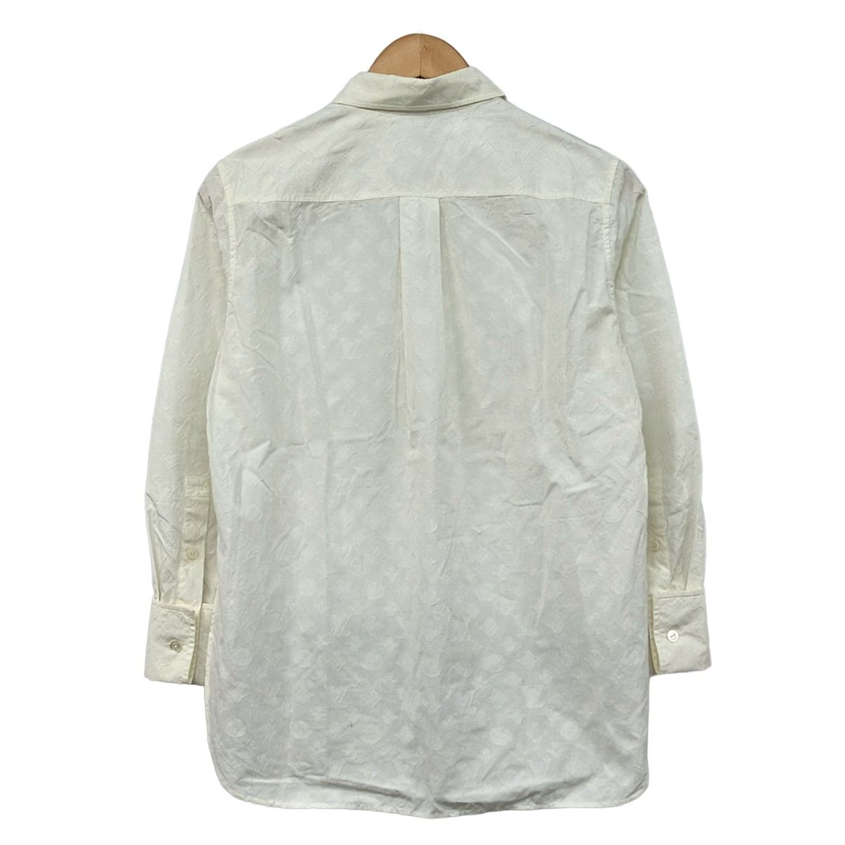 Louis Vuitton Long Sleeve Shirt Blouse S Ivory Monogram — view 2