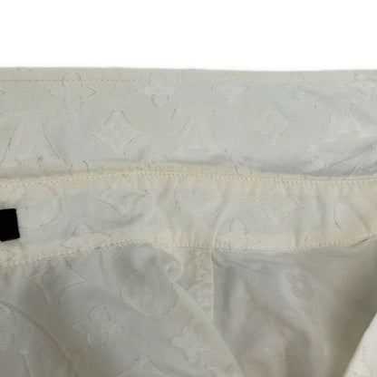 Louis Vuitton Long Sleeve Shirt Blouse S Ivory Monogram — view 5