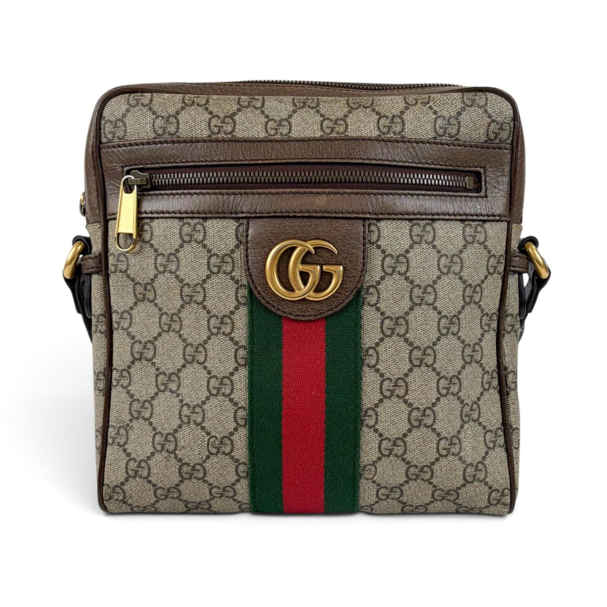Gucci Cross Gucci Ophidia Small GG Supreme Sherry Line Leather Crossbody — view 3