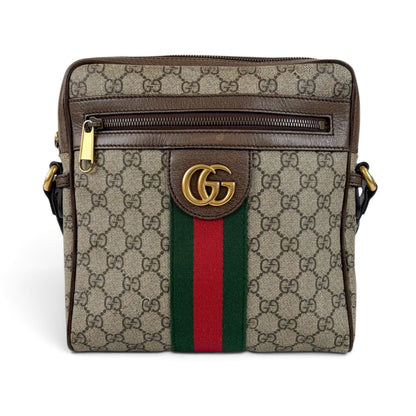 Gucci Cross Gucci Ophidia Small GG Supreme Sherry Line Leather Crossbody — view 3