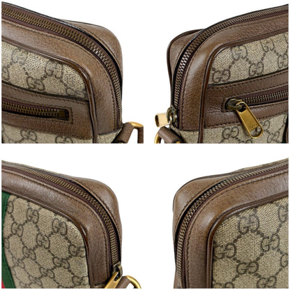 Gucci Cross Gucci Ophidia Small GG Supreme Sherry Line Leather Crossbody — view 5