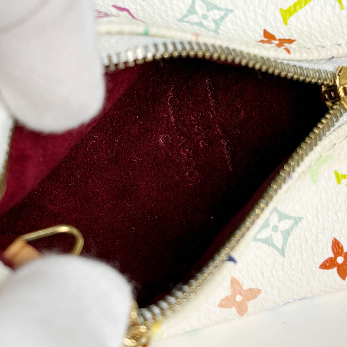 Louis Vuitton Berlingo Coin Purse Monogram Multicolor Blanc — view 4