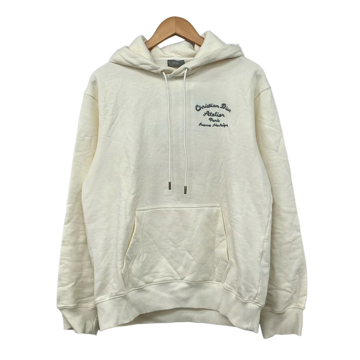 Dior Homme Hoodie Ivory Gray Long Sleeve L