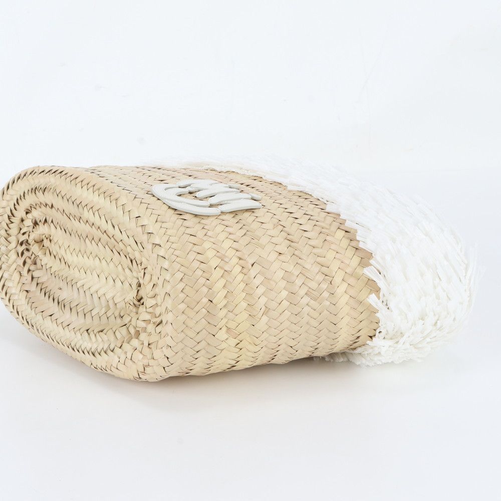Miu Miu Palmit Raffia Basket Tote Bag — view 4