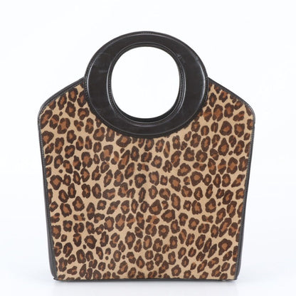 Dior Vintage Calf Hair Leopard Print Handbag Tote