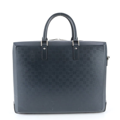 Louis Vuitton Damier Glace Ricky Leather Boston Bag Tote Carry