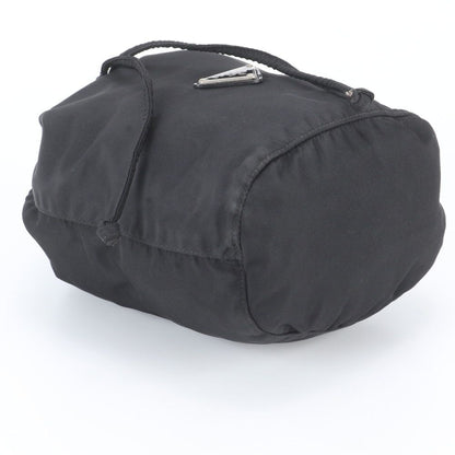Prada Tessuto Nylon Triangle Logo Drawstring Pouch Black — view 4