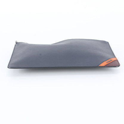 Prada Saffiano Leather Clutch Pouch Business Navy — view 5