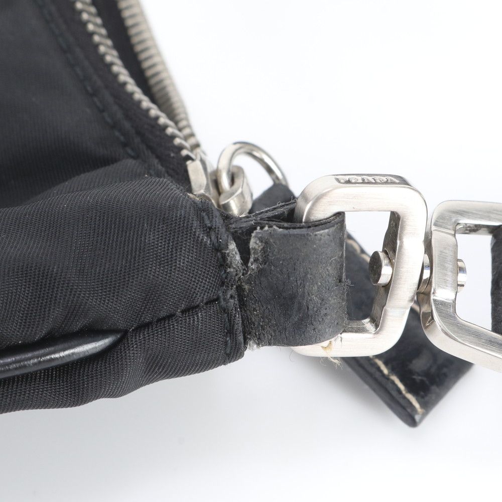 Prada Tessuto Nylon Triangle Logo Shoulder Bag Crossbody Messenger Black — view 8