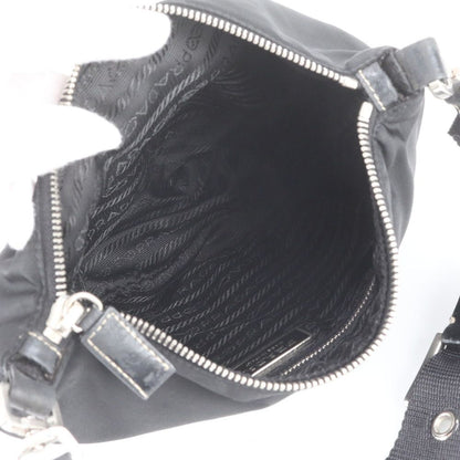 Prada Tessuto Nylon Triangle Logo Shoulder Bag Crossbody Messenger Black — view 7