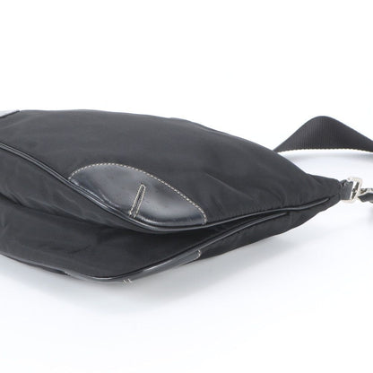 Prada Tessuto Nylon Triangle Logo Shoulder Bag Crossbody Messenger Black — view 4
