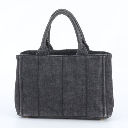 Prada Canapa Denim Tote Bag Shoulder — view 3