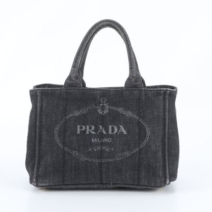 Prada Canapa Denim Tote Bag Shoulder