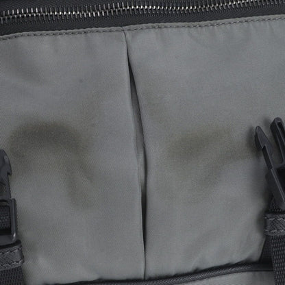 Prada Tessuto Nylon Triangle Logo Shoulder Bag Crossbody Messenger Gray — view 8