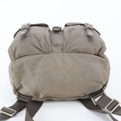 Prada Tessuto Nylon Triangle Logo Leather Backpack — view 6
