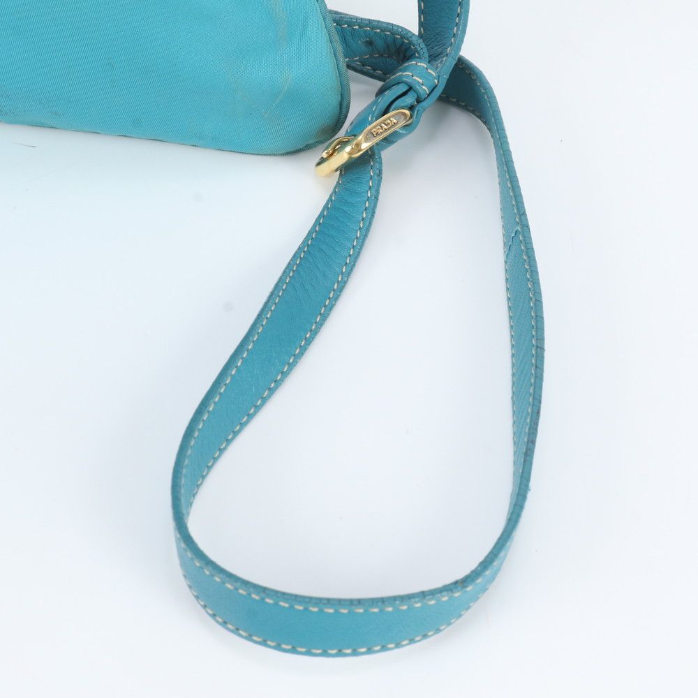 Prada Tessuto Nylon Ribbon Motif Leather Shoulder Bag Crossbody Hand — view 2