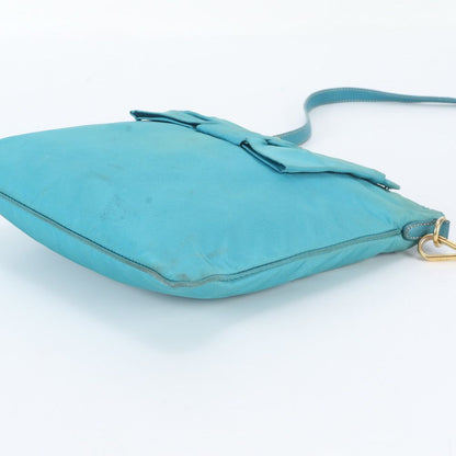 Prada Tessuto Nylon Ribbon Motif Leather Shoulder Bag Crossbody Hand — view 4