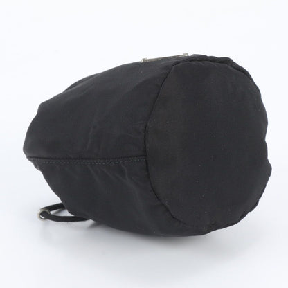 Prada Tessuto Nylon Triangle Logo Handbag Pouch Black — view 4