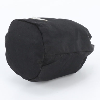Prada Tessuto Nylon Triangle Logo Handbag Pouch Black — view 3