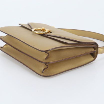 Celine Vintage Leather Handbag Gold — view 4