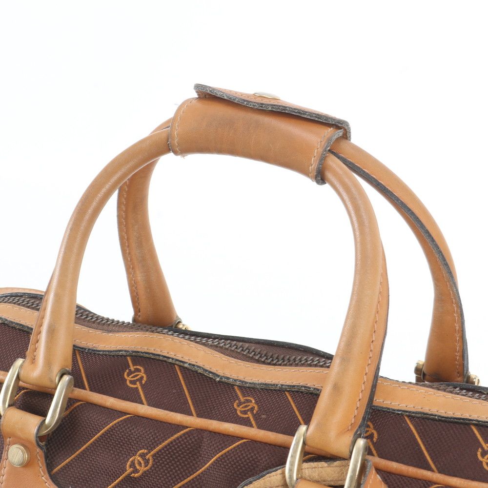 Gucci GG Shooting Star Leather Boston Bag Tote Carry Brown — view 2