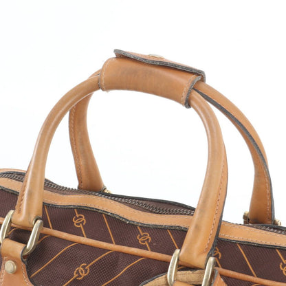 Gucci GG Shooting Star Leather Boston Bag Tote Carry Brown — view 2
