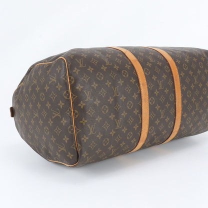 Louis Vuitton Monogram Keepall 55 Leather Boston Bag Tote Carry — view 5