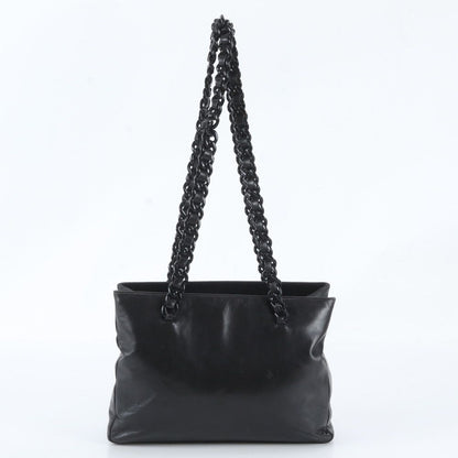 Prada Leather Tote Bag Shoulder Hand Black — view 3