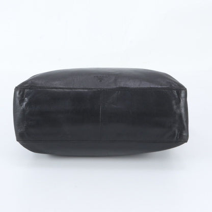 Prada Leather Tote Bag Shoulder Hand Black — view 6