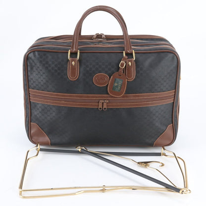 Gucci Micro GG 012 39 Leather Canvas Boston Bag Tote Carry