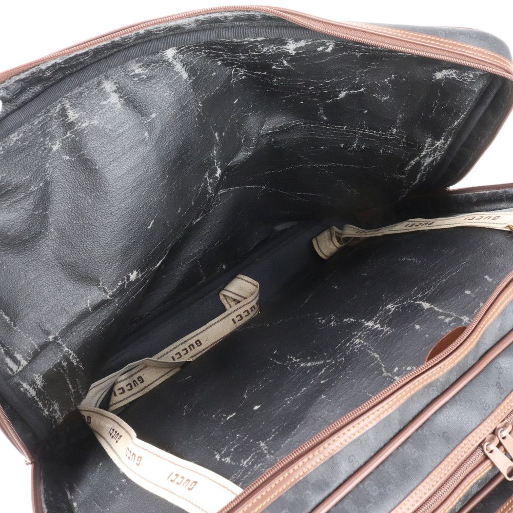 Gucci Micro GG 012 39 Leather Canvas Boston Bag Tote Carry — view 8