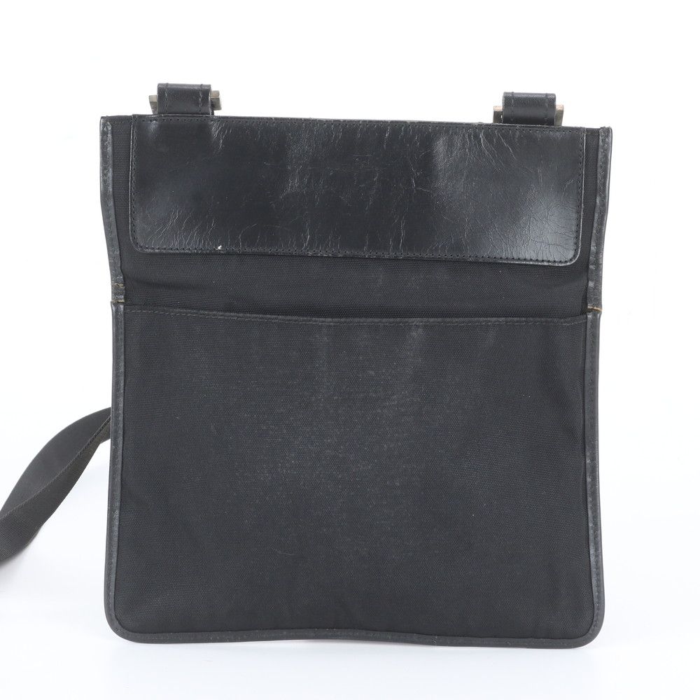 Gucci Leather Canvas Shoulder Bag Crossbody Messenger Business Black — view 3