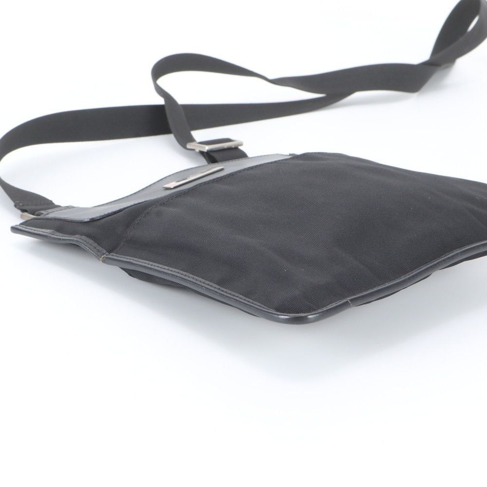 Gucci Leather Canvas Shoulder Bag Crossbody Messenger Business Black — view 5