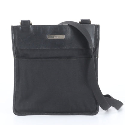 Gucci Leather Canvas Shoulder Bag Crossbody Messenger Business Black