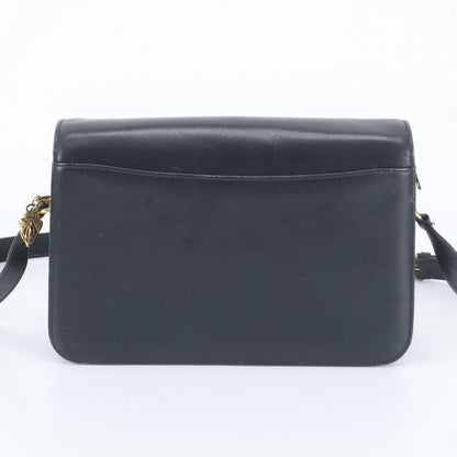 Gucci Vintage Leather Shoulder Bag Crossbody Navy — view 3