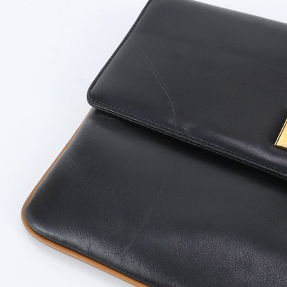 Celine Carriage Leather Clutch Pouch Business Black — view 7