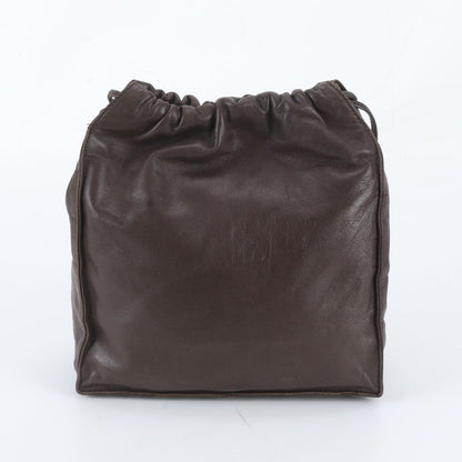 Loewe Nappa Drawstring Leather Shoulder Bag Brown — view 3