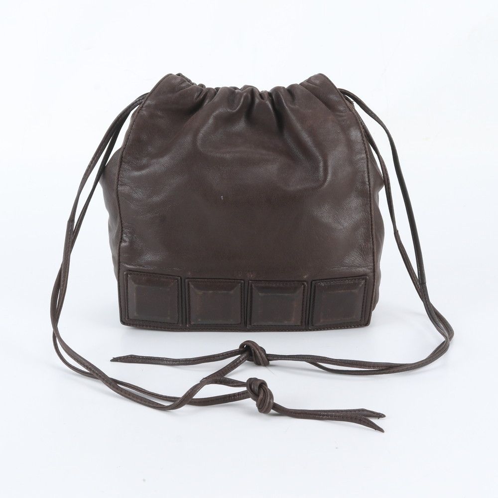Loewe Nappa Drawstring Leather Shoulder Bag Brown