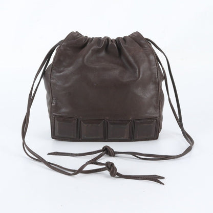 Loewe Nappa Drawstring Leather Shoulder Bag Brown