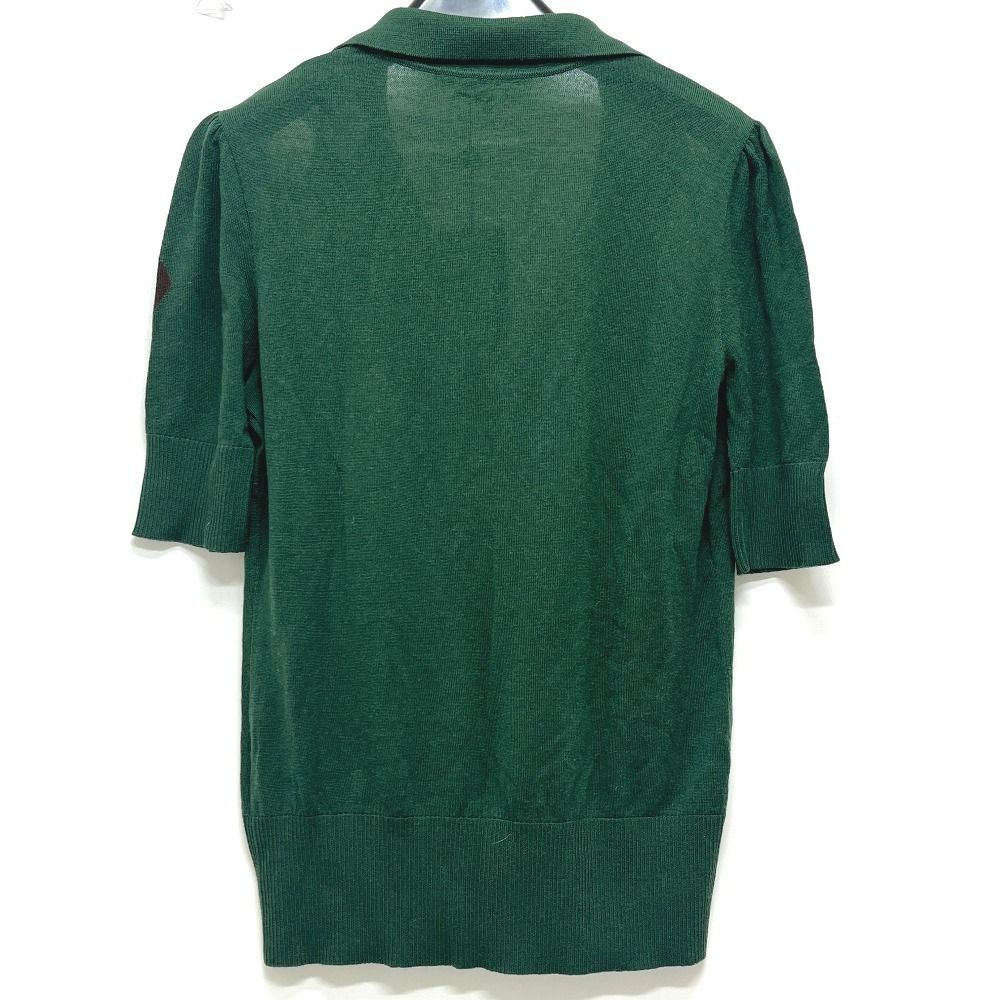 Gucci Polo Shirt Diamond Pattern Argyle Sweater Cotton Green — view 2