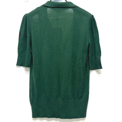 Gucci Polo Shirt Diamond Pattern Argyle Sweater Cotton Green — view 2
