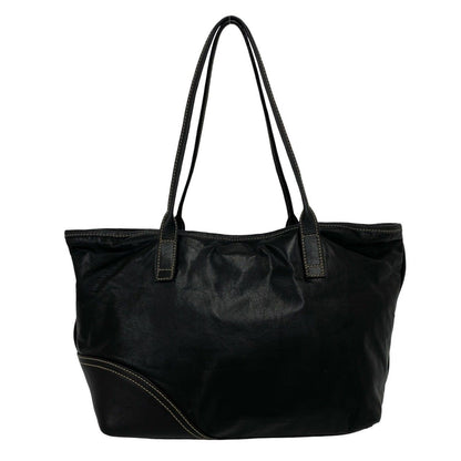Gucci New Brit GG Logo Leather Shoulder Bag Tote Black — view 3