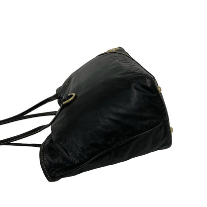 Gucci New Brit GG Logo Leather Shoulder Bag Tote Black — view 5