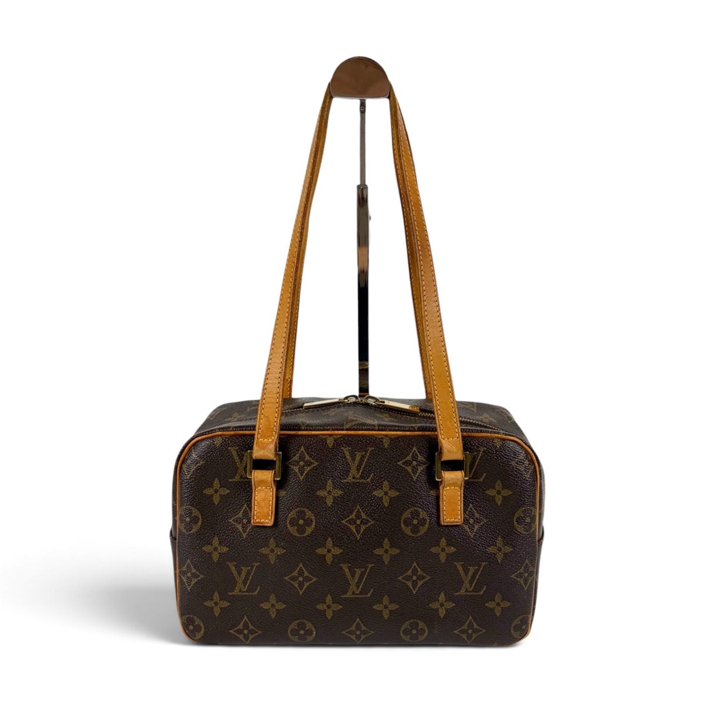 Louis Vuitton Monogram Leather Shoulder Bag Lambskin Cite MM Brown — view 3