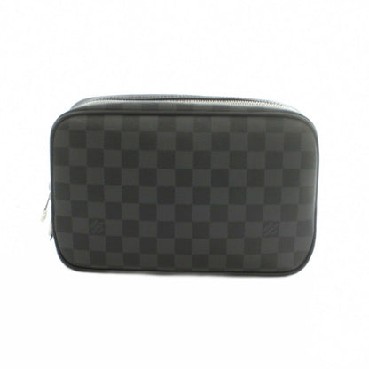 Louis Vuitton Trousse Toilette Travel Pouch Damier Pattern Black