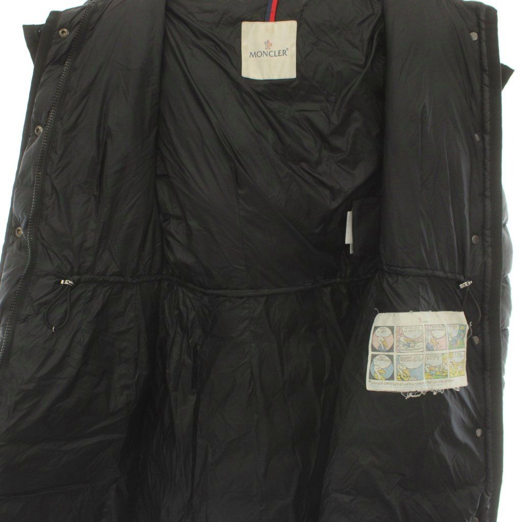 Moncler Hermifur Down Coat Outer Hood Black 0 — view 4
