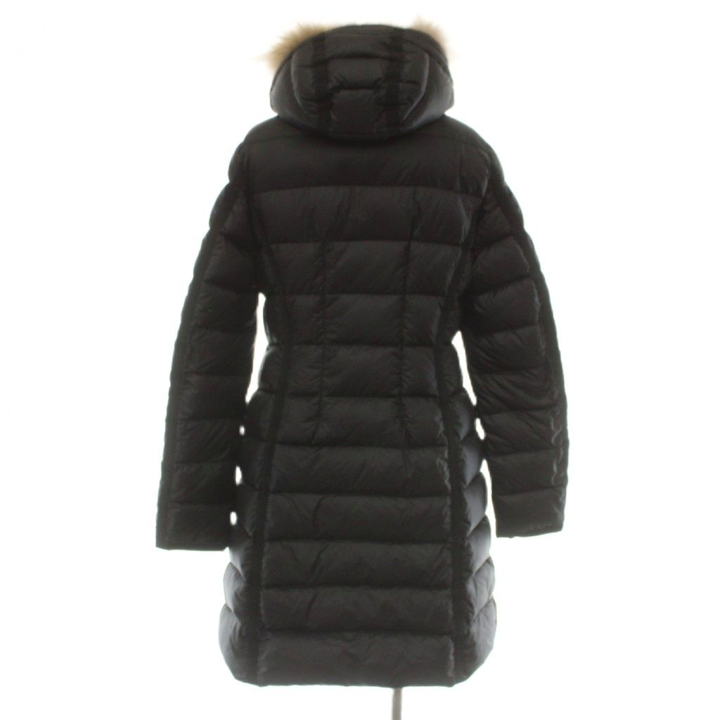 Moncler Hermifur Down Coat Outer Hood Black 0 — view 2